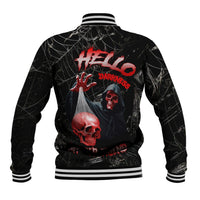 Hello Darkness My Old Friend Skull Baseball Jacket - Wonder Print Shop