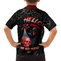 Hello Darkness My Old Friend Skull Family Matching Tank Maxi Dress and Hawaiian Shirt - Wonder Print Shop