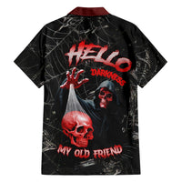 Hello Darkness My Old Friend Skull Family Matching Tank Maxi Dress and Hawaiian Shirt - Wonder Print Shop