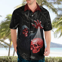 Hello Darkness My Old Friend Skull Hawaiian Shirt - Wonder Print Shop