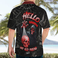 Hello Darkness My Old Friend Skull Hawaiian Shirt - Wonder Print Shop