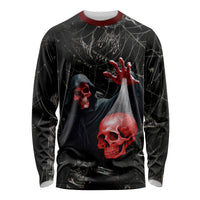 Hello Darkness My Old Friend Skull Long Sleeve Shirt - Wonder Print Shop