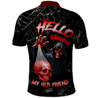 Hello Darkness My Old Friend Skull Polo Shirt - Wonder Print Shop