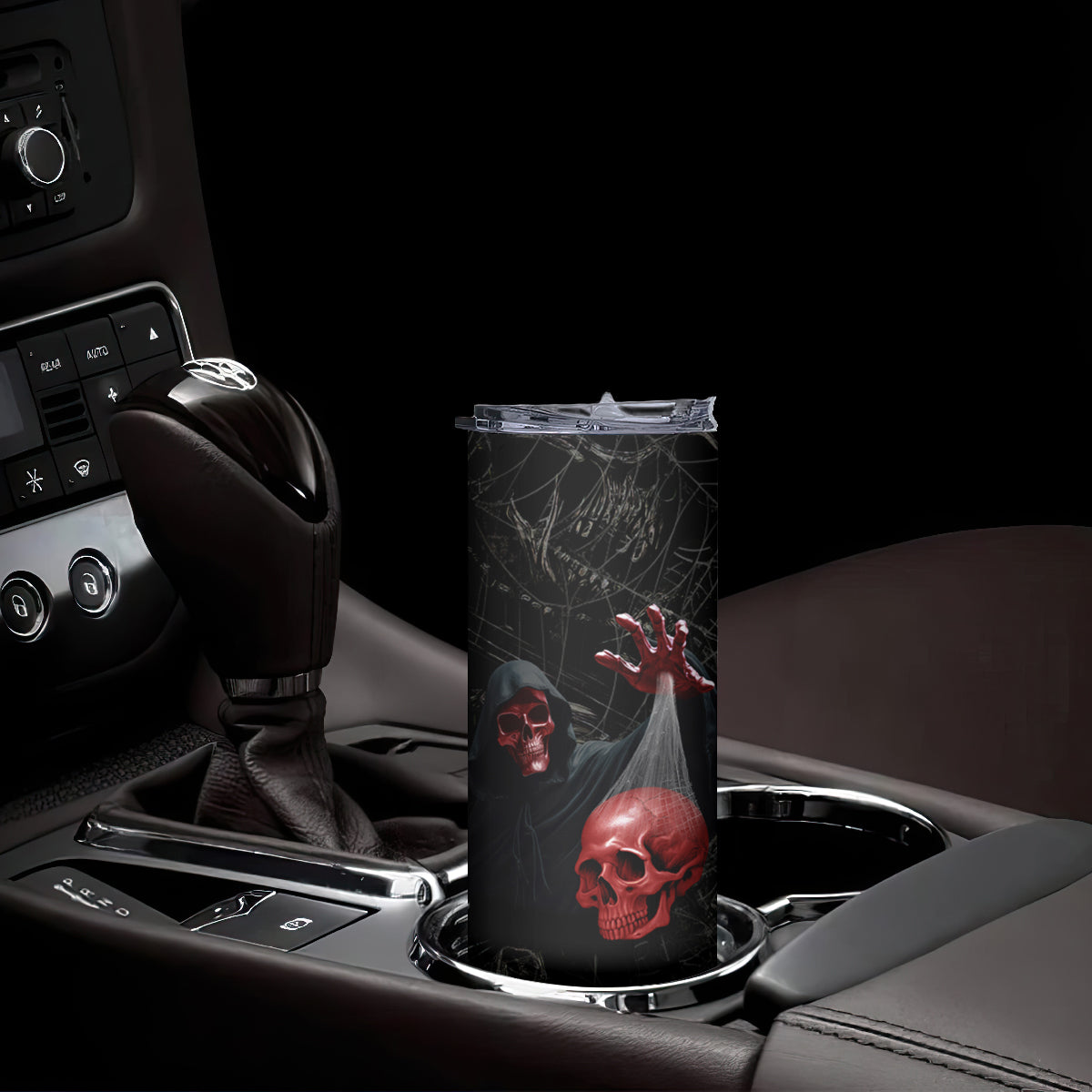 Hello Darkness My Old Friend Skull Skinny Tumbler - Wonder Print Shop