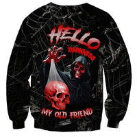 Hello Darkness My Old Friend Skull Sweatshirt - Wonder Print Shop
