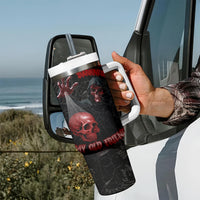 Hello Darkness My Old Friend Skull Tumbler With Handle - Wonder Print Shop
