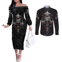 im-not-the-hero-you-wanted-im-the-monster-you-needed-couples-matching-off-the-shoulder-long-sleeve-dress-and-long-sleeve-button-shirts