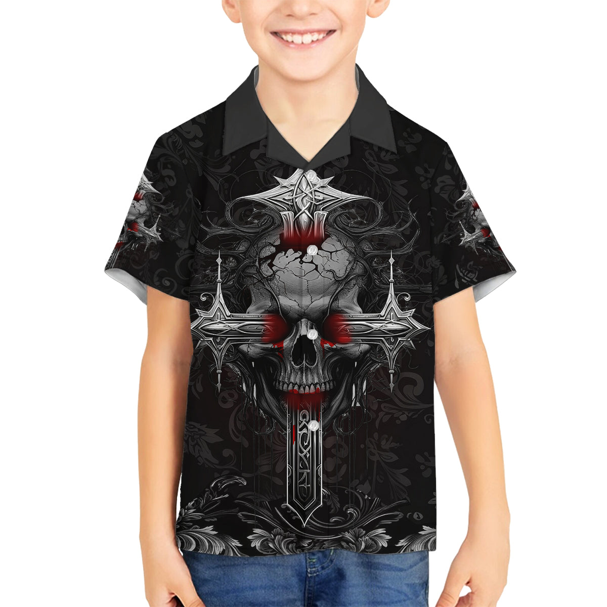 I'm Not The Hero You Wanted I'm The Monster You Needed Family Matching Puletasi Dress and Hawaiian Shirt - Wonder Print Shop