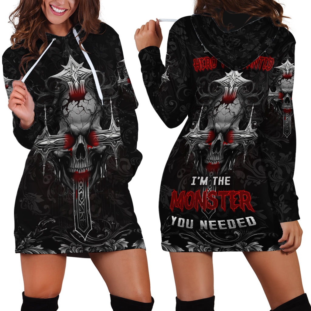 I'm Not The Hero You Wanted I'm The Monster You Needed Hoodie Dress - Wonder Print Shop