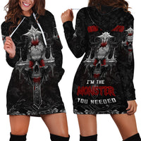 I'm Not The Hero You Wanted I'm The Monster You Needed Hoodie Dress - Wonder Print Shop
