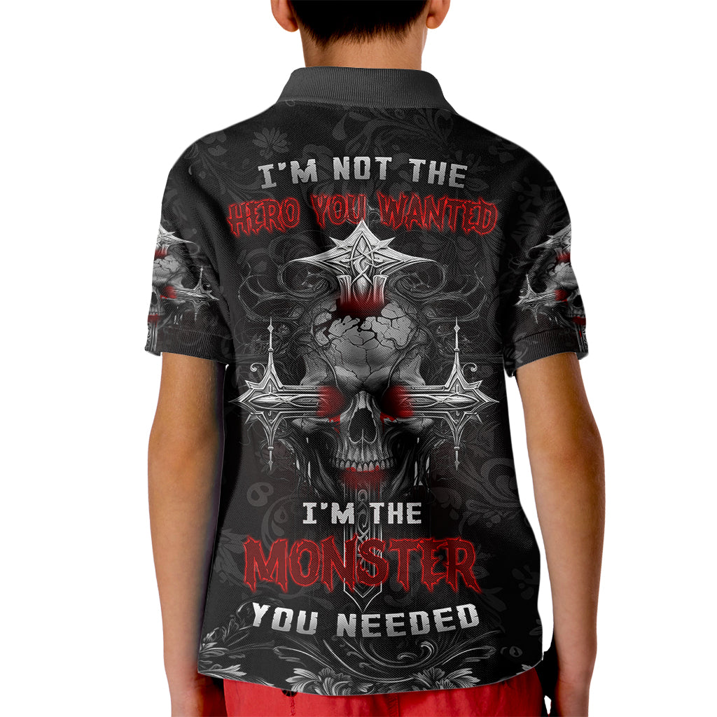 I'm Not The Hero You Wanted I'm The Monster You Needed Kid Polo Shirt - Wonder Print Shop