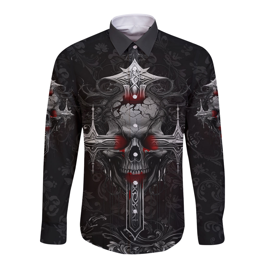 I'm Not The Hero You Wanted I'm The Monster You Needed Long Sleeve Button Shirt - Wonder Print Shop