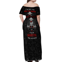 I'm Not The Hero You Wanted I'm The Monster You Needed Off Shoulder Maxi Dress - Wonder Print Shop