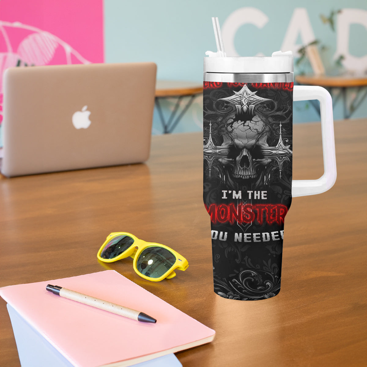I'm Not The Hero You Wanted I'm The Monster You Needed Tumbler With Handle - Wonder Print Shop
