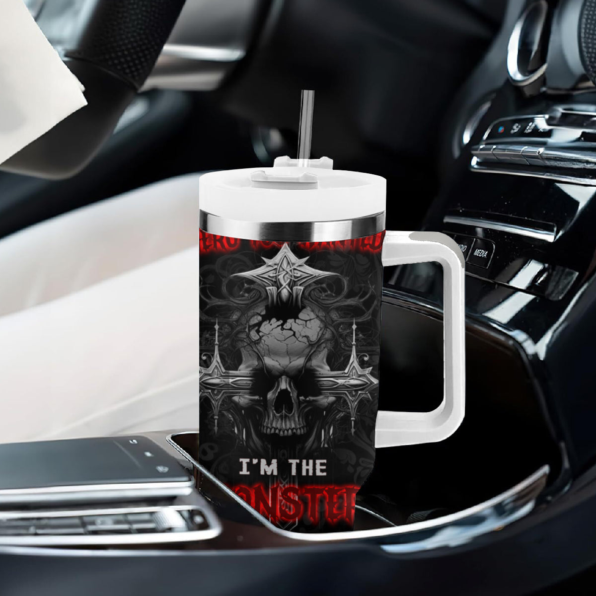 I'm Not The Hero You Wanted I'm The Monster You Needed Tumbler With Handle - Wonder Print Shop