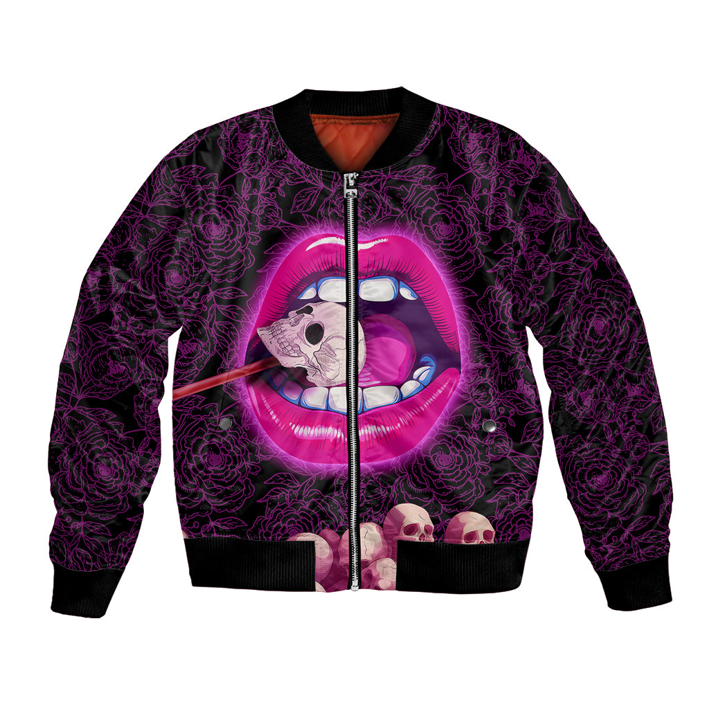 Skull Bomber Jacket Don't Cry Say Fuck You And Smile - Wonder Print Shop