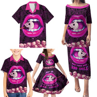 Skull Family Matching Puletasi Dress and Hawaiian Shirt Don't Cry Say Fuck You And Smile - Wonder Print Shop