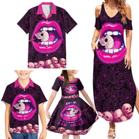 Skull Family Matching Summer Maxi Dress and Hawaiian Shirt Don't Cry Say Fuck You And Smile - Wonder Print Shop
