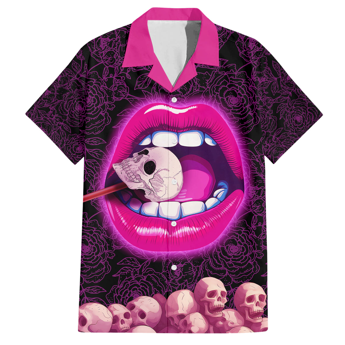 Skull Hawaiian Shirt Don't Cry Say Fuck You And Smile - Wonder Print Shop