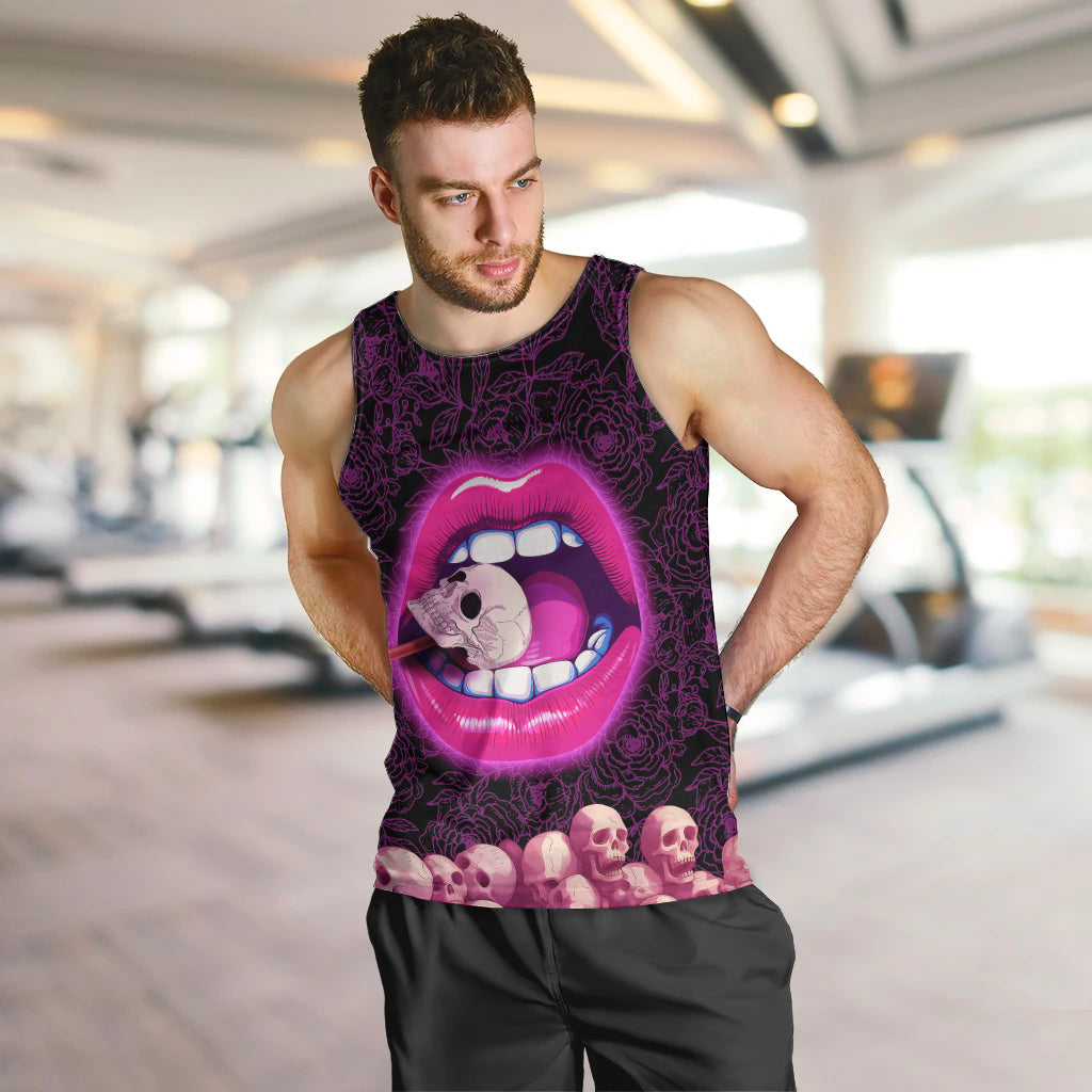 Skull Men Tank Top Don't Cry Say Fuck You And Smile - Wonder Print Shop