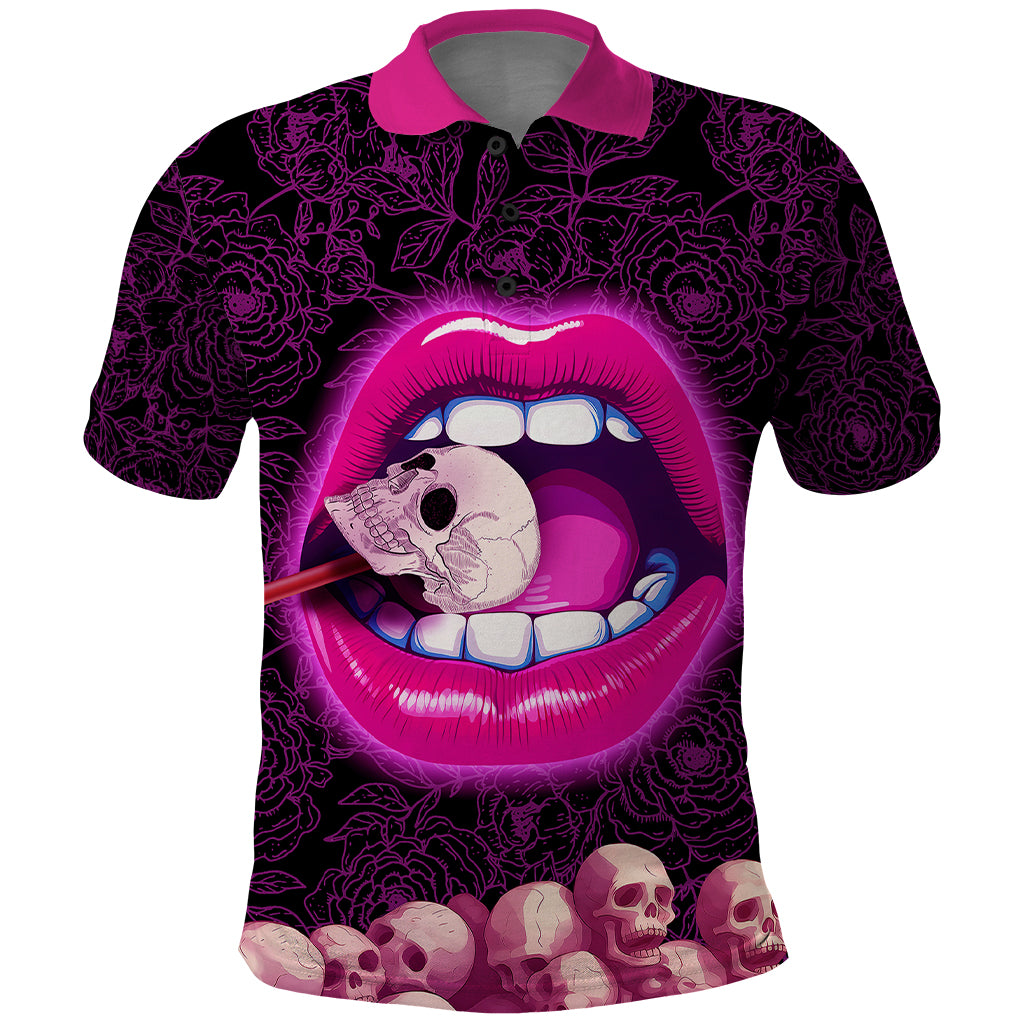 Skull Polo Shirt Don't Cry Say Fuck You And Smile - Wonder Print Shop