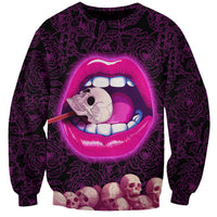 Skull Sweatshirt Don't Cry Say Fuck You And Smile - Wonder Print Shop