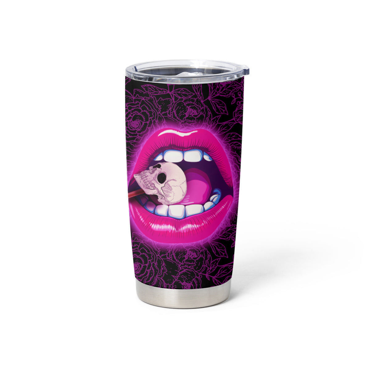 Skull Tumbler Cup Don't Cry Say Fuck You And Smile - Wonder Print Shop