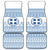 Greece Christmas Car Mats with Santa Rowing Boat Greek Flag Laurel Wreath Parthenon and Blue White Pattern Design - Wonder Print Shop