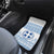 Greece Christmas Car Mats with Santa Rowing Boat Greek Flag Laurel Wreath Parthenon and Blue White Pattern Design - Wonder Print Shop