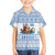 Greece Christmas Family Matching Off The Shoulder Long Sleeve Dress and Hawaiian Shirt with Santa Rowing Boat Greek Flag Laurel Wreath Parthenon and Blue White Pattern Design - Wonder Print Shop