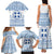 Greece Christmas Family Matching Tank Maxi Dress and Hawaiian Shirt with Santa Rowing Boat Greek Flag Laurel Wreath Parthenon and Blue White Pattern Design - Wonder Print Shop