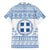 Greece Christmas Family Matching Tank Maxi Dress and Hawaiian Shirt with Santa Rowing Boat Greek Flag Laurel Wreath Parthenon and Blue White Pattern Design - Wonder Print Shop