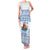 Greece Christmas Family Matching Tank Maxi Dress and Hawaiian Shirt with Santa Rowing Boat Greek Flag Laurel Wreath Parthenon and Blue White Pattern Design - Wonder Print Shop