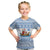 Greece Christmas Kid T Shirt with Santa Rowing Boat Greek Flag Laurel Wreath Parthenon and Blue White Pattern Design - Wonder Print Shop