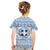 Greece Christmas Kid T Shirt with Santa Rowing Boat Greek Flag Laurel Wreath Parthenon and Blue White Pattern Design - Wonder Print Shop