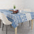 Greece Christmas Tablecloth with Santa Rowing Boat Greek Flag Laurel Wreath Parthenon and Blue White Pattern Design - Wonder Print Shop