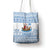 Greece Christmas Tote Bag with Santa Rowing Boat Greek Flag Laurel Wreath Parthenon and Blue White Pattern Design - Wonder Print Shop
