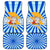 Greece Christmas Car Mats with Zeus Santa Greek Flag Lightning Bolt Gift Bag and Blue Yellow Pattern Design - Wonder Print Shop