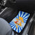 Greece Christmas Car Mats with Zeus Santa Greek Flag Lightning Bolt Gift Bag and Blue Yellow Pattern Design - Wonder Print Shop