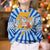 Greece Christmas Kid Ugly Christmas Sweater with Zeus Santa Greek Flag Lightning Bolt Gift Bag and Blue Yellow Pattern Design - Wonder Print Shop