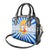 Greece Christmas Shoulder Handbag with Zeus Santa Greek Flag Lightning Bolt Gift Bag and Blue Yellow Pattern Design - Wonder Print Shop