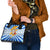 Greece Christmas Shoulder Handbag with Zeus Santa Greek Flag Lightning Bolt Gift Bag and Blue Yellow Pattern Design - Wonder Print Shop