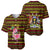 Uganda Christmas Baseball Jersey with Flamingo Lights Uganda Flag and Black Red Yellow Tribal Pattern Design - Wonder Print Shop