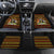Uganda Christmas Car Mats with Flamingo Lights Uganda Flag and Black Red Yellow Tribal Pattern Design - Wonder Print Shop