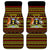 Uganda Christmas Car Mats with Flamingo Lights Uganda Flag and Black Red Yellow Tribal Pattern Design - Wonder Print Shop