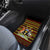 Uganda Christmas Car Mats with Flamingo Lights Uganda Flag and Black Red Yellow Tribal Pattern Design - Wonder Print Shop