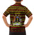 Uganda Christmas Family Matching Long Sleeve Bodycon Dress and Hawaiian Shirt with Flamingo Lights Uganda Flag and Black Red Yellow Tribal Pattern Design - Wonder Print Shop