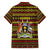 Uganda Christmas Family Matching Long Sleeve Bodycon Dress and Hawaiian Shirt with Flamingo Lights Uganda Flag and Black Red Yellow Tribal Pattern Design - Wonder Print Shop