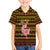 Uganda Christmas Family Matching Long Sleeve Bodycon Dress and Hawaiian Shirt with Flamingo Lights Uganda Flag and Black Red Yellow Tribal Pattern Design - Wonder Print Shop