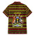 Uganda Christmas Family Matching Mermaid Dress and Hawaiian Shirt with Flamingo Lights Uganda Flag and Black Red Yellow Tribal Pattern Design - Wonder Print Shop